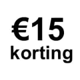 €15,- korting op alle artikelen in deze categorie